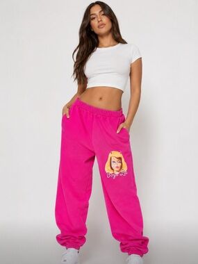 Boys Lie Pink Ken You Not Jogger Sweatpants 100% Cotton Graphic Print Barbie XS